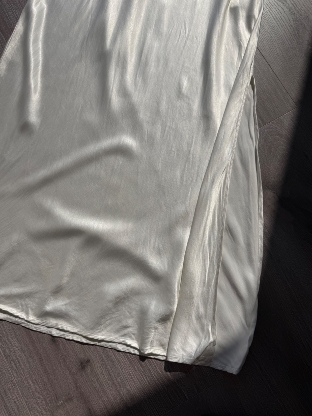 ENZA COSTA Satin Tank Dress in Cloud 1 S - Picture 8 of 15